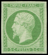 * EMPIRE NON DENTELE 12    5c. Vert-jaune, Légère Ch., Frais Et TTB - 1853-1860 Napoleone III