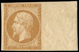 ** EMPIRE NON DENTELE 13Ac 10c. Bistre-brun, T I, Bdf, Superbe - 1853-1860 Napoléon III.