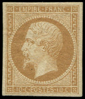 * EMPIRE NON DENTELE 13B  10c. Brun Clair, T II, TB. C - 1853-1860 Napoléon III