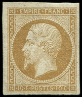 (*) EMPIRE NON DENTELE 13Ba 10c. Bistre-brun, T II, TB. C - 1853-1860 Napoléon III