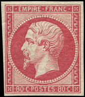 ** EMPIRE NON DENTELE 17B  80c. Rose, Frais Et TB. Br - 1853-1860 Napoléon III.