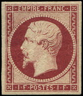 * EMPIRE NON DENTELE 18a   1f. Carmin Foncé, Frais Et TTB - 1853-1860 Napoléon III.