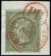 EMPIRE DENTELE 19    1c. Olive, Obl. Càd ROUGE PD Des Imprimés PARIS 11/11/67 S. Fragt, TTB - 1862 Napoléon III.