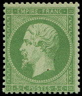 ** EMPIRE DENTELE 20a   5c. Vert Foncé, TB - 1862 Napoleon III