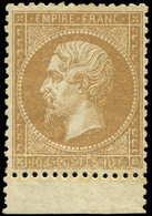 * EMPIRE DENTELE 21b  10c. Bistre-brun, Bdf, Très Bon Centrage, TTB - 1862 Napoléon III