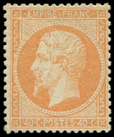 * EMPIRE DENTELE 23a  40c. Orange Clair, TB. C - 1862 Napoleon III