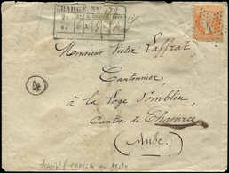 Let EMPIRE DENTELE 23   40c. Orange, Obl. ETOILE 4 S. Env. CHARGE, Descriptif Du 24/3/68, Sans Càd, TB - 1862 Napoléon III.