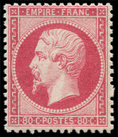 * EMPIRE DENTELE 24   80c. Rose, Quasiment **, Très Frais Et TB. Br - 1862 Napoléon III.