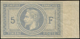 * EMPIRE LAURE 33c   5f. Gris-violet, NON DENTELE, Bdf, TB. C - 1863-1870 Napoléon III Lauré