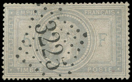 EMPIRE LAURE 33    5f. Violet-gris, Obl. GC 3225, Petit Clair, Sinon Frappe Superbe - 1863-1870 Napoléon III Con Laureles