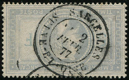 EMPIRE LAURE 33    5f. Violet-gris, Obl. Càd T18 SARCELLES 2/2/77, TTB. S - 1863-1870 Napoleon III With Laurels