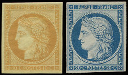 (*) SIEGE DE PARIS R36c Et R37f, 10c. Bistre-jaune Et 20c. Bleu, Granet, TB - 1870 Siège De Paris