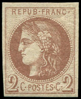 ** EMISSION DE BORDEAUX 40Aa  2c. Chocolat, R I, TTB - 1870 Uitgave Van Bordeaux