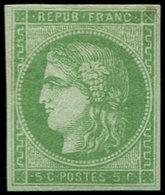 * EMISSION DE BORDEAUX 42A   5c. Vert-jaune, R I, Très Frais Et TTB. C - 1870 Ausgabe Bordeaux