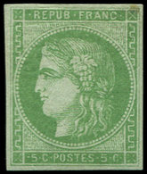 * EMISSION DE BORDEAUX 42A   5c. Vert-jaune, R I, Très Frais Et TTB. C - 1870 Bordeaux Printing