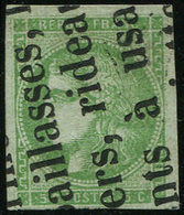 EMISSION DE BORDEAUX 42B   5c. Vert-jaune, R II, Obl. TYPO, TB. Br - 1870 Ausgabe Bordeaux