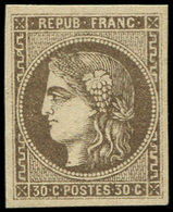 ** EMISSION DE BORDEAUX 47   30c. Brun, TB - 1870 Bordeaux Printing