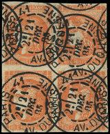 EMISSION DE BORDEAUX 48   40c. Orange, BLOC De 4 Obl. Càd 21/12/85 Donc Très Tardif, TB - 1870 Bordeaux Printing