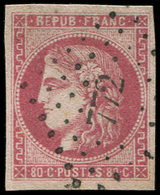 EMISSION DE BORDEAUX 49   80c. Rose, Obl. PC Du GC 772, TB - 1870 Emission De Bordeaux