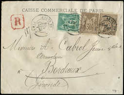Let TYPE SAGE SUR LETTRES N°69 (2) + 75 Obl. Càd PARIS 23/10/78 S. Env. Rec., TB - 1877-1920: Période Semi Moderne