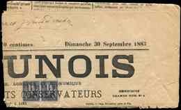 Let TYPE SAGE SUR LETTRES N°83 PAIRE Obl. TYPO S. L'AUTUNOIS Du 30/9/83 Expédié Hors Du Département, RR, TB - 1877-1920: Période Semi Moderne