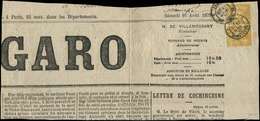 Let TYPE SAGE SUR LETTRES N°86 PAIRE (1 Ex. Défx), Obl. PARIS 17/8/79 S. Grand Fragt De Journal "LE FIGARO" Du 16/8, B/T - 1877-1920: Semi-Moderne