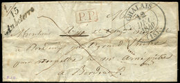 Let OBLITERATIONS PAR DEPARTEMENTS 15/CHARENTE Cursive 15/AUBETERRE S. LAC, Càd T13 CHALAIS 12/12/1840, TB - Autres & Non Classés