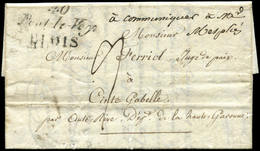 Let OBLITERATIONS PAR DEPARTEMENTS 40/LOIR & CHER Cursive 40/Pont-le-Voy/BLOIS Sur LAC De 1827, TB - Autres & Non Classés