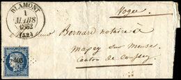 Let OBLITERATIONS PAR DEPARTEMENTS 52/MEURTHE & MOSELLE N°4 Obl. PC 403 S. LAC, Càd T13 BLAMONT 1/3/52, TTB - 1849-1876: Période Classique