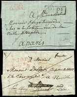 Let OBLITERATIONS PAR DEPARTEMENTS 70/SAONE & LOIRE 2 MP Rouge Différentes P70P/CLUNY Sur 2 LAC De 1812 Et 1821, TB - Autres & Non Classés