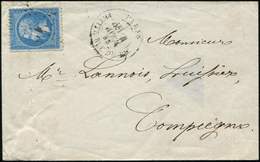 Let LETTRES DE PARIS N°22 Obl. Etoile 10 S. Env., Càd PETITE RUE DU BAC 8/4/65, R Et TB - 1849-1876: Classic Period