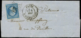 Let LETTRES DE PARIS N°22 Obl. Etoile 29 S. LAC, Càd R. MOUFFETARD 6/5/64, Ind. 21, TB - 1849-1876: Classic Period