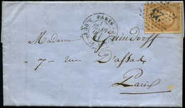 Let LETTRES DE PARIS N°21 Obl. Etoile TRONQUEE 23 S. LAC, Càd R. Du FG-ST-ANTOINE 19/10/63, Ind. 19, TTB - 1849-1876: Classic Period