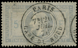 LETTRES DE PARIS N°33 Obl. Càd GARE Du NORD 20/7/76, Restauré, Frappe TB - 1849-1876: Période Classique