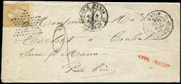 Let LETTRES DE PARIS N°21 Obl. Etoile 20 S. LAC, Càd R. St DOMque St Gn 56 30c 5/3/66, Taxe 2 Et Affr. Insuff., TB - 1849-1876: Classic Period