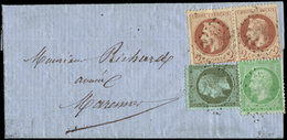 Let AFFRANCHISSEMENTS ET COMBINAISONS N°19, 20 Et 26A PAIRE Obl. GC 3445 S. LAC De SOUBIZE 5/4/67 Pour Marennes, TB - 1849-1876: Période Classique