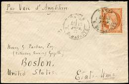 Let DESTINATIONS N°38 Obl. Càd R. Bonaparte 13/2/77 S. Env. Pour BOSTON, Passage NY 25/2, TTB - 1849-1876: Classic Period