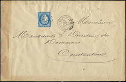 Let LETTRES ET OBLITERATIONS D'ALGERIE N°60A Obl. GC 5125 S. Env., Càd BORDJ-BOU-ARRERIDJ 18/10/74, TB - 1849-1876: Période Classique