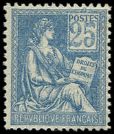 ** EMISSIONS DU XXème SIECLE 114   Mouchon, 25c. Bleu, Bon Centrage, TB - Unused Stamps