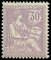 ** EMISSIONS DU XXème SIECLE 128   Mouchon Retouché, 30c. Violet, TB - Unused Stamps