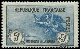 * EMISSIONS DU XXème SIECLE 155   1ère Série Orphelins,  5f. + 5f. Noir Et Bleu, Infime Ch., TB - Neufs