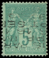 (*) PREOBLITERES 15  Sage,  5c. Vert, Surcharge Horizontale Renversée, TB - 1893-1947