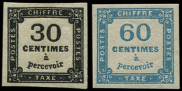 * TAXE 6   30c. Noir, Ch. Un Peu Forte + N°9 60c. Bleu, TB - 1859-1959 Oblitérés