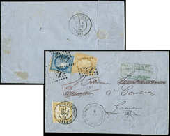 Let TAXE 8   60c. Bistre, Obl. Càd T17 COUTRAS 8/9/74 S. LAC De St MEDARD De GUIZIERES (cachet Convoyeur) Affr. N°59 Et  - 1859-1959 Oblitérés