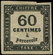 (*) TAXE 9B  60c. Noir, NON EMIS, TB - 1859-1959 Oblitérés