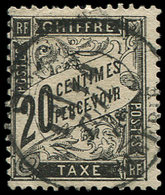 TAXE 17  20c. Noir, Obl., Décentré, Sinon TB - 1859-1959 Oblitérés