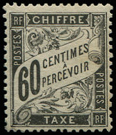 * TAXE 21  60c. Noir, Inf. Ch., TB - 1859-1959 Oblitérés