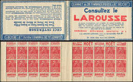 CARNETS (N°Cérès Jusqu'en1964) 163  Fachi, 50c. Rouge, N°272A, T II, S. 213-B, LAROUSSE, TB - Other & Unclassified