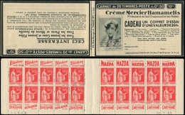 CARNETS (N°Cérès Jusqu'en1964) 172  Paix, 50c. Rouge, N°283, T I, S. 293, MERCIER HAMAMELIS, N°41565, Daté 20/7/33, TB - Autres & Non Classés