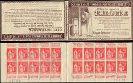 CARNETS (N°Cérès Jusqu'en1964) 178  Paix, 50c. Rouge, N°283, T I, S. 285-Sud, ELECTRO-CALORIQUE, N°87781, Daté 10/3/33, - Other & Unclassified